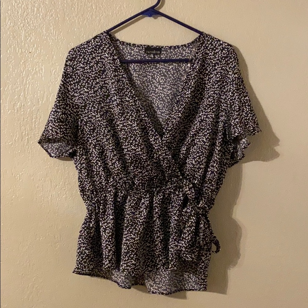 Mock Wrap Blouse